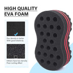 Big Holes & Big Size Barber Hair Brush Sponge Dreads Locking Twist Afro Curl Coil Wave Hair Care Tool(1 Pack)
