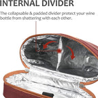 Tirrinia 2 Bottle Wine Gift Tote Carrier - Image 3