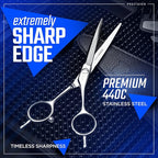 Fagaci Hair Thinning Scissors 6" with 440C Steel, Extreme Sharpness & Precise Cuts Texturizing Shears, Professional Hair Scissors, Barber Scissors Set, Slim Blades Texturizing Scissors