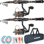 PLUSINNO Fishing Rod and Reel Combos, Bronze Warrior Toray 24-Ton Carbon Matrix by PLUSINNO