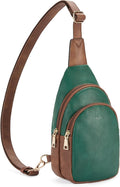 Telena Small Sling Bag for Women Leather Crossbody Fanny Packs Chest Bag for by Telena