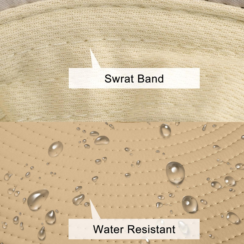 Sun Hats for Men Women Fishing Hat UPF 50+ Breathable Wide Brim Summer UV Protection Hat (Khaki)