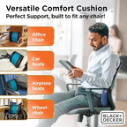 BLACK+DECKER Cooling Gel Lumbar Memory Foam Cushion – Ergonomic Back Support - Image 4