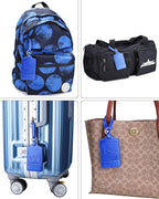 Teskyer Luggage Tags, 3 Pack Premium PU Leather Luggage Tags Privacy Protection - Image 6