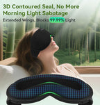 LC-dolida Bamboo Cotton Weighted Bluetooth Sleep Masks, 3D Weighted Sleep Masks - Image 8
