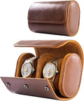 MR.OKAY 2 Watch Travel Case-Classic Leather Watch Case by MR.OKAY