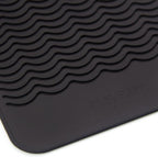 Heysam Heat Mat for Flat Iron Hair Straightener and Curling Iron Pad, Travel Storage Mat Pouch for Countertop, Professional Heat Resistant Silicone Mat for Hair Tools, 9"x6.5", Black