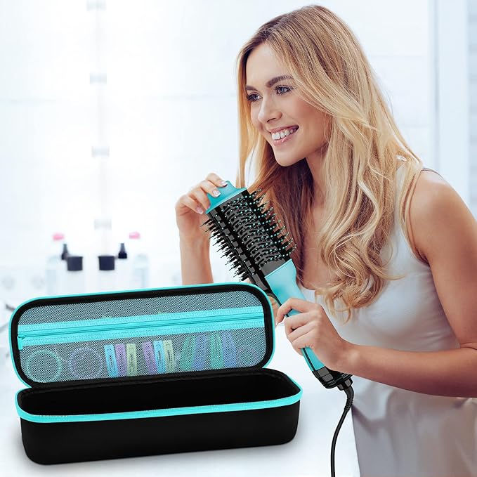 APOKE Travel Case for Revlon One Step Hair Dryer Brush, Portable Lightweight Storage Bag for All Brand Hot Tools Volumizer Hot Air Brush