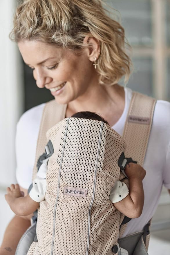 BabyBjörn Baby Carrier Mini, 3D mesh, Pearly Pink - Image 4