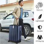 Hanke 20 Inch Carry On Luggage 22x14x9 Airline Approved Lightweight PC Hard - Image 6