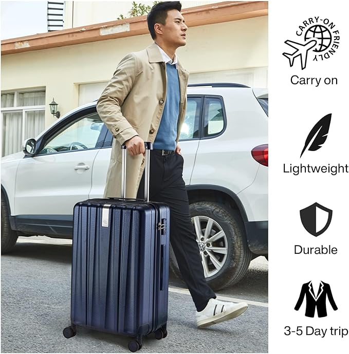 Hanke 20 Inch Carry On Luggage 22x14x9 Airline Approved Lightweight PC Hard - Image 6