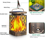 TomCare Solar Lights Upgraded Solar Lantern Flickering Flame Outdoor Hanging - Image 3