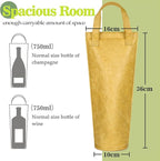 Tirrinia Single Wine Carrier Tote, Insulated Wine Cooler Bag - Image 3