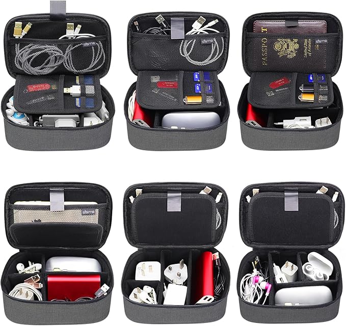 sisma Travel Electronics Organizer Tech Accessories Case Small Carrying Bag - Image 3