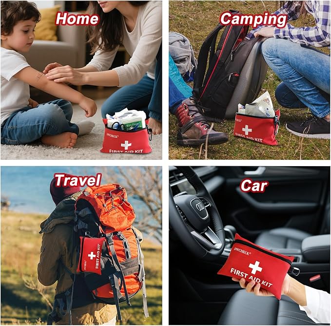 Mini First Aid Kit, 132 Piece Small Waterproof Emergency Medical Kit - Image 7