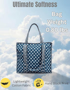 Cotton Quilted Tote Bag for Women – Large Beach & Travel Tote - Image 3