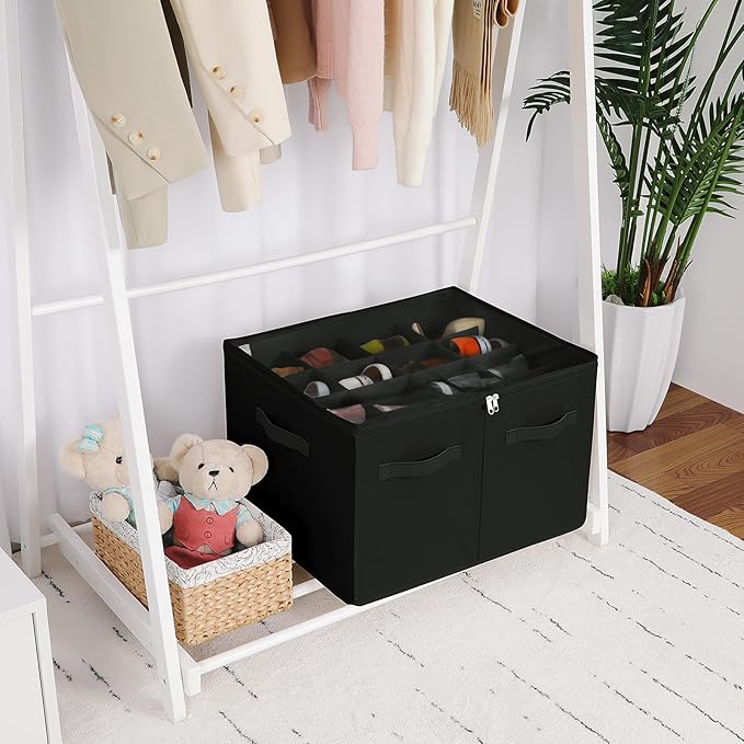 Shoe Organizer for Closet, Foldable Shoe Box - Image 4