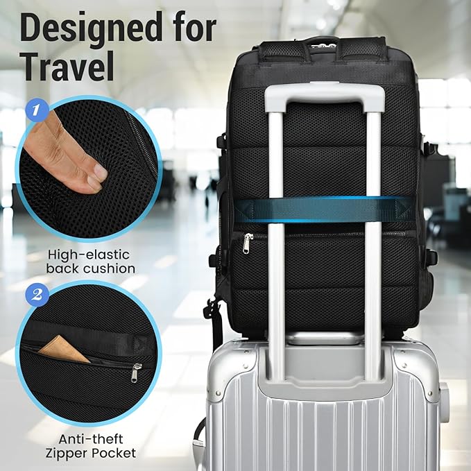Expandable Travel Backpack Women Men, Carry On Backpack - Image 6