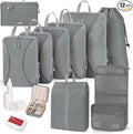 Compression Packing Cubes 12 Set, Suitcase Organizers, Extendable Packing Cubes by Unknown