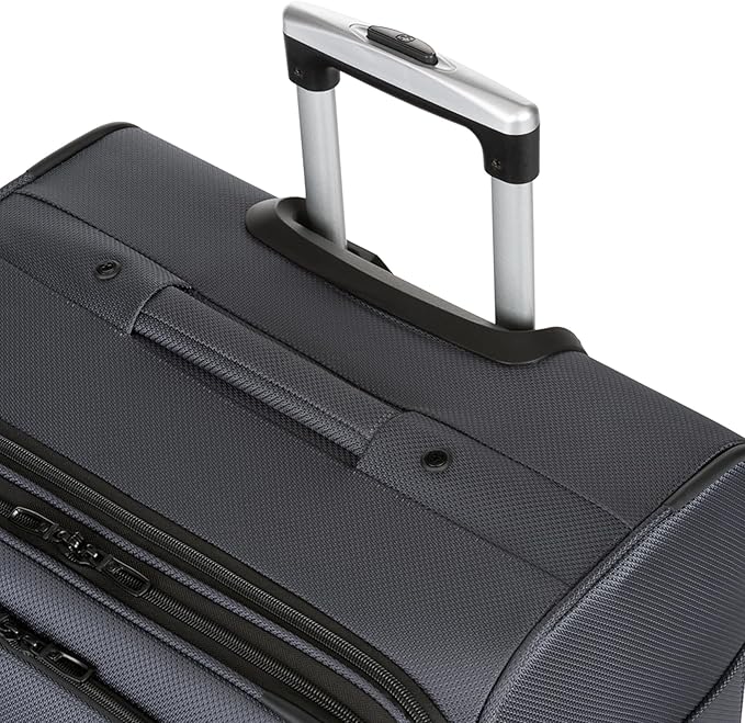 SwissGear Sion Softside Expandable Luggage, Dark Grey, 3-Piece Set - Image 8