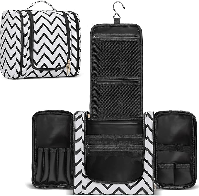 Hanging Travel Toiletry Bag, Large Capacity Cosmetic Travel Toiletry Organizer by Bosidu