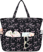 LEDAOU Large Beach Tote Bag Women Waterproof Sandproof Zipper Beach Tote Bag by LEDAOU