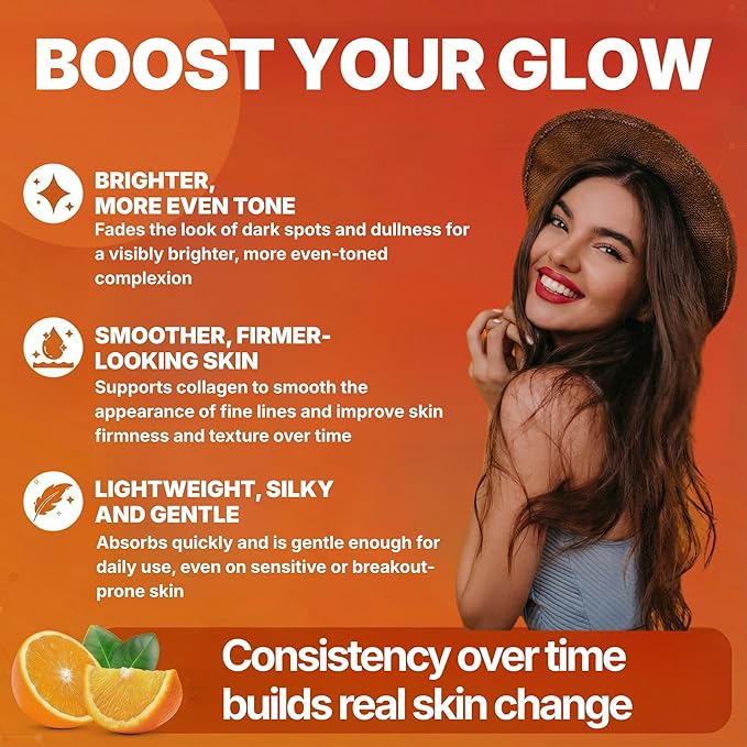 GlowMedik Vitamin C Serum for Face - Illuminating Brightening Serum for Dark Spots - Dark Spot Corrector with Hyaluronic Acid & Vitamin E - Fine Lines & Wrinkles, Sensitive Skin, Made in USA 1 fl oz