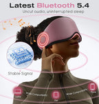 MUSICOZY Sleep Headphones with Bluetooth 5.4 Sleep Mask, Removable 3D Eye Cups - Image 4