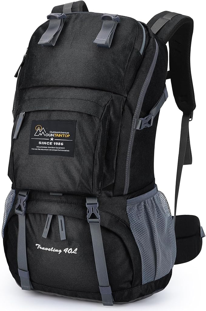 MOUNTAINTOP 40L Hiking Backpack Lightweight Travel Backpack by MOUNTAINTOP