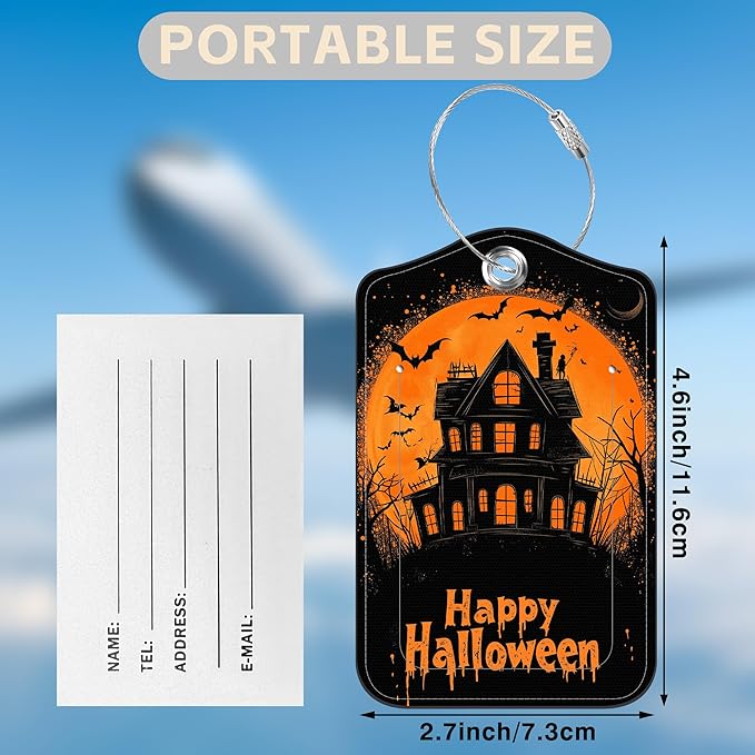 2 Pack Bat and Ghost Luggage Tags - Image 2