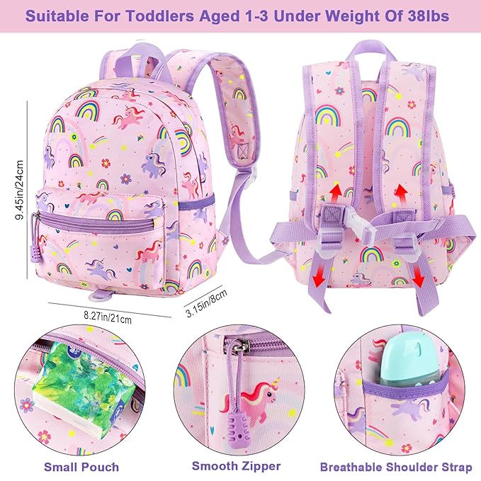 Accmor Toddler Backpack Leash, Cute Unicorn Baby Backpacks - Image 2