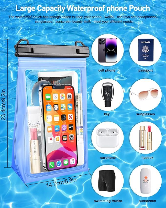 Large Waterproof Phone Pouch, Floating Dry Bag - Image 2
