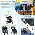 ZZM Double Stroller Organizer for Bob Duallie and Baby Jogger City Mini GT2 - Image 2