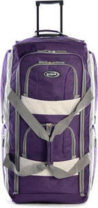 Olympia U.S.A. 29 inch Jumbo Size 8 Pockets Wheeled Rolling Duffel Bag Water - Image 4