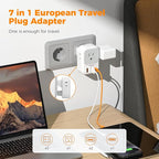 TESSAN European Travel Plug Adapter 2 Packs, Type C Europe Adaptor Foldable - Image 4