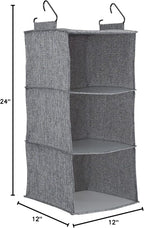Household Essentials 3 Shelf Hanging Closet Organizer, Hanging Shelf - Image 9