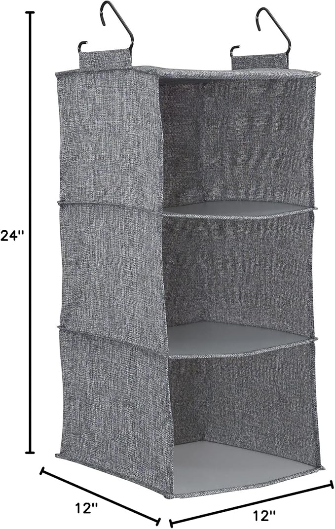 Household Essentials 3 Shelf Hanging Closet Organizer, Hanging Shelf - Image 9