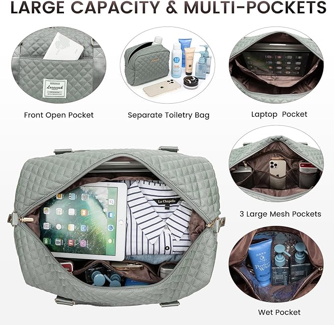 LOVEVOOK Travel Duffle Bag, Weekender Bags - Image 3