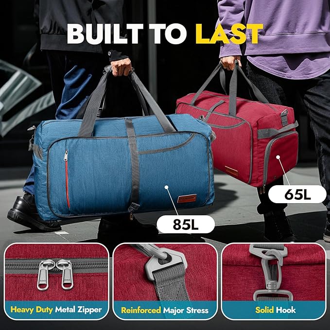 Canway 115L Travel Duffel Bag, Foldable Weekender Bag - Image 5