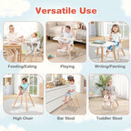 HONEY JOY Baby High Chair, 6 in 1 Convertible Wooden Highchair - Image 4