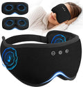 Bluetooth Sleep Mask with 2 Removable 3D Contoured Cup, Bamboo Cotton Bluetooth by AHUIARGY