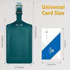 8 Pack Leather Luggage Travel Bag Tags by Travelambo - Image 2