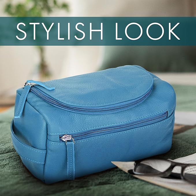 ELIZO Premium REAL Leather Toiletry Bag - Image 2