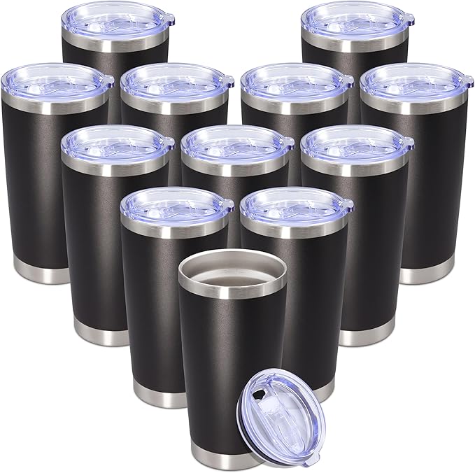 20 oz Tumbler with lid Double Wall Vacuum Insulated Tumblers Stainless Steel by Providethebestproducts
