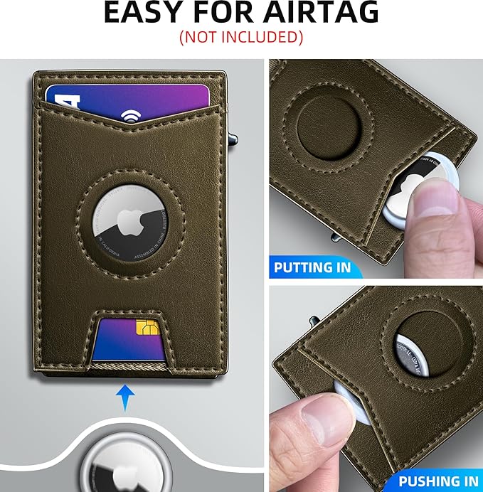 Airtag Wallet for Men, with Money Clip Gift Boxed, Slim Front Pocket Wallet - Image 4