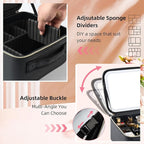 Travel Makeup Bag with LED Mirror – Waterproof Cosmetic Train Case with - Image 5
