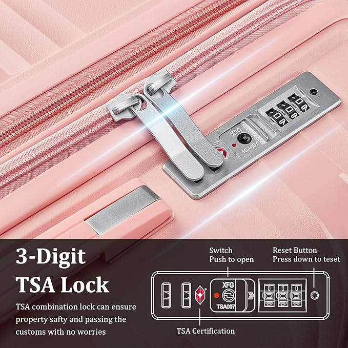 4-Piece Expandable Hardshell Luggage Set - Image 9
