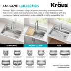 Fairlane 15 in Drop In (15 Inch / Single Bowl Workstation — Drop In)