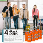 Fosmon TSA Accepted Luggage Locks, Open Alert Indicator 3 Digit Combination - Image 8