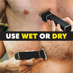 The Beard Club Manscape Body Hair Trimmer for Men, Pubic Hair Trimmer for Men & Ball Trimmer - Mens Body Shaver, Ceramic Blade Ball Shaver - Rechargeable, Electric, Waterproof Wet or Dry Clippers